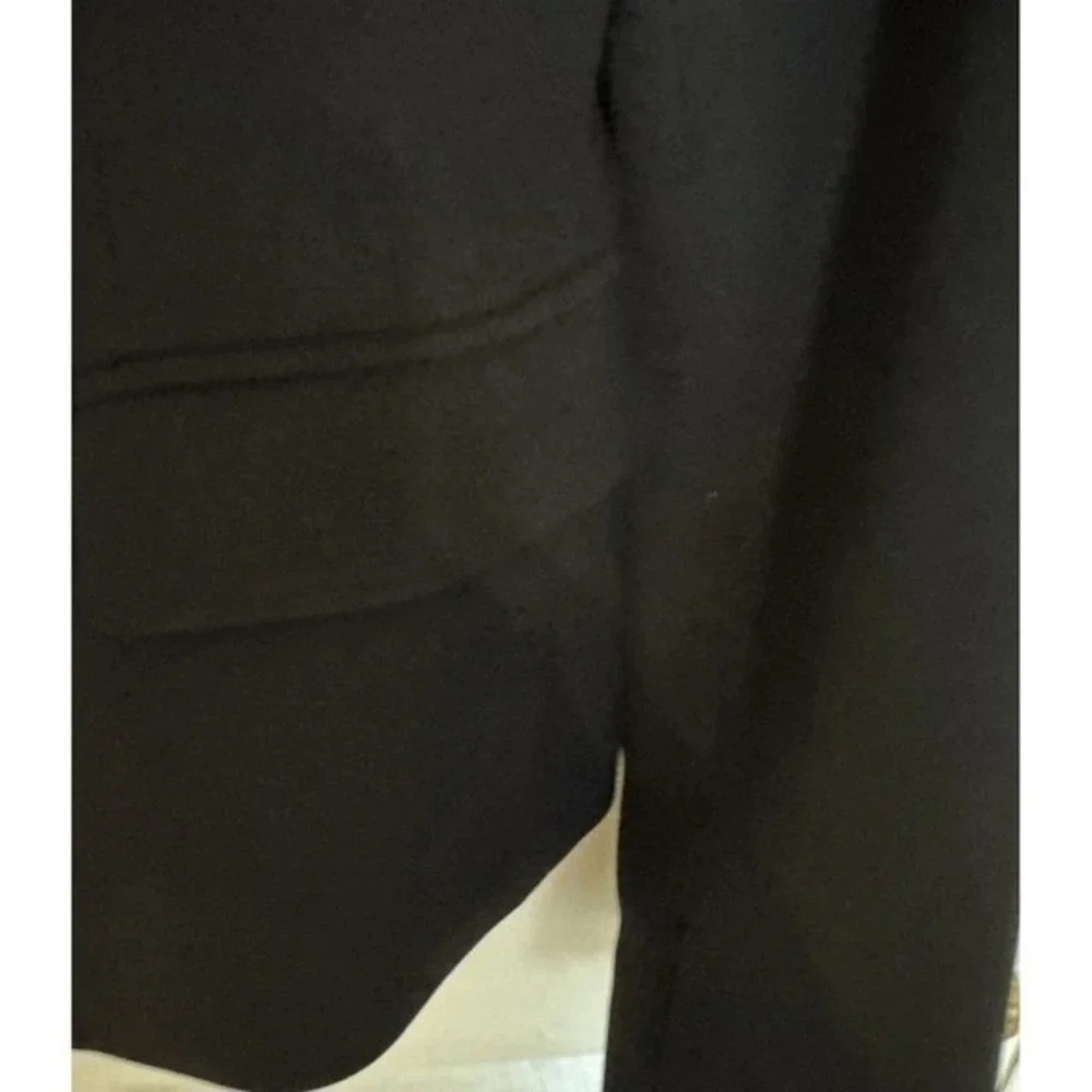 Calvin Klein Womens Black 3Button Tailored Blazer Jacket Size 4 Triacetate Blend